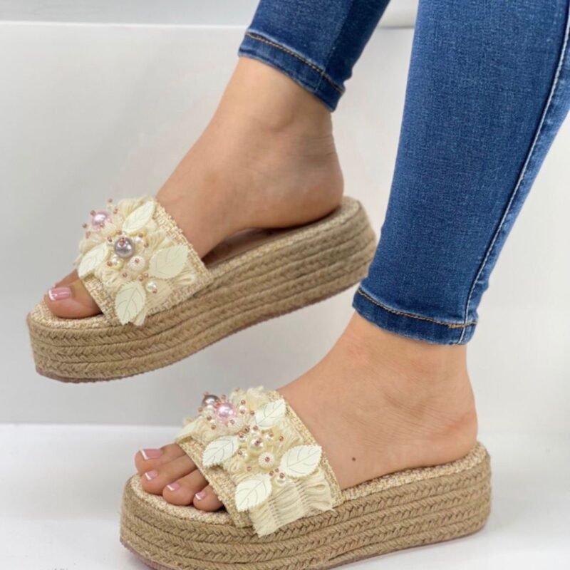 Bonita | sandalias en yute 7cm de altura, ultra livianas, cómodas, hechas en Colombia