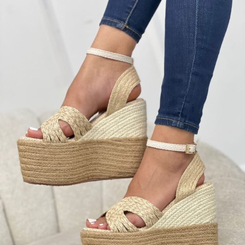 Begonia | Plataformas en yute,comodas, altura de 12 cm, ultra livianas, hechas en Colombia