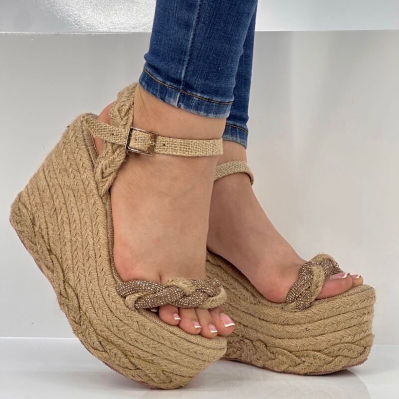 Cripto | plataformas en yute, cómodas, ultra livianas, altura 12 cm, sandalias colombianas