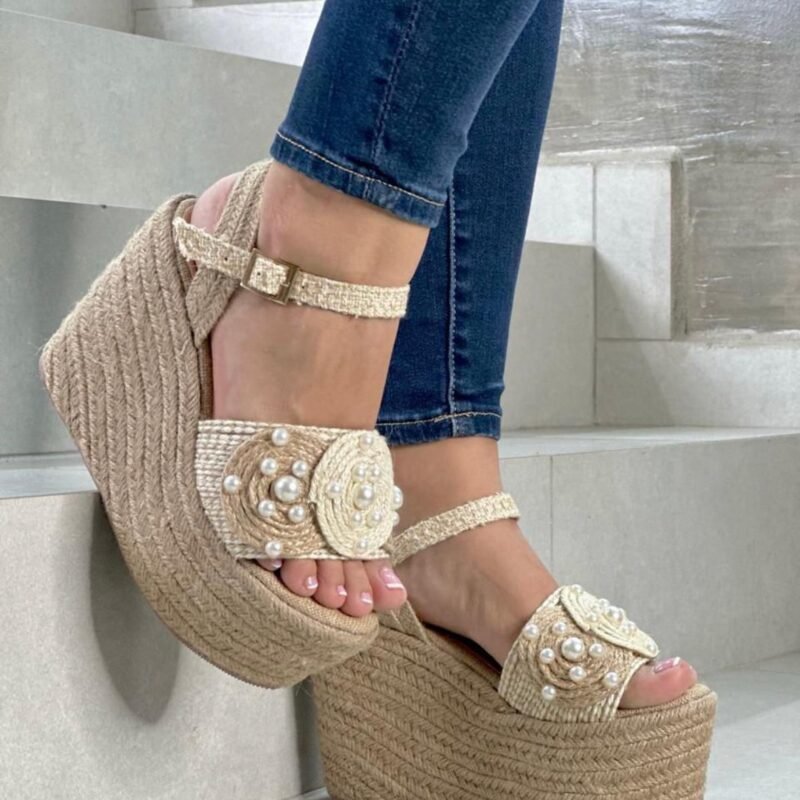 Duarte | Plataforma en yute, altura 13cm, ultra livianas y cómodas, sandalias colombianas