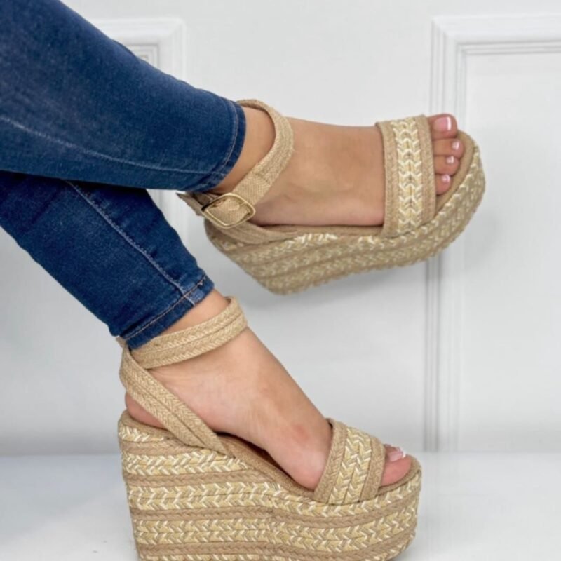 Risy | Plataformas en yute,altura de  12cm, cómodas, y ligeras, hechas en Colombia