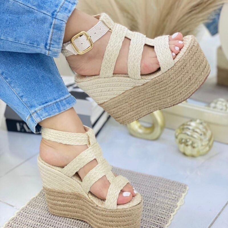 Gurú | Plataformas en yute, altura 13cm, ultra livianas y cómodas, sandalias colombianas